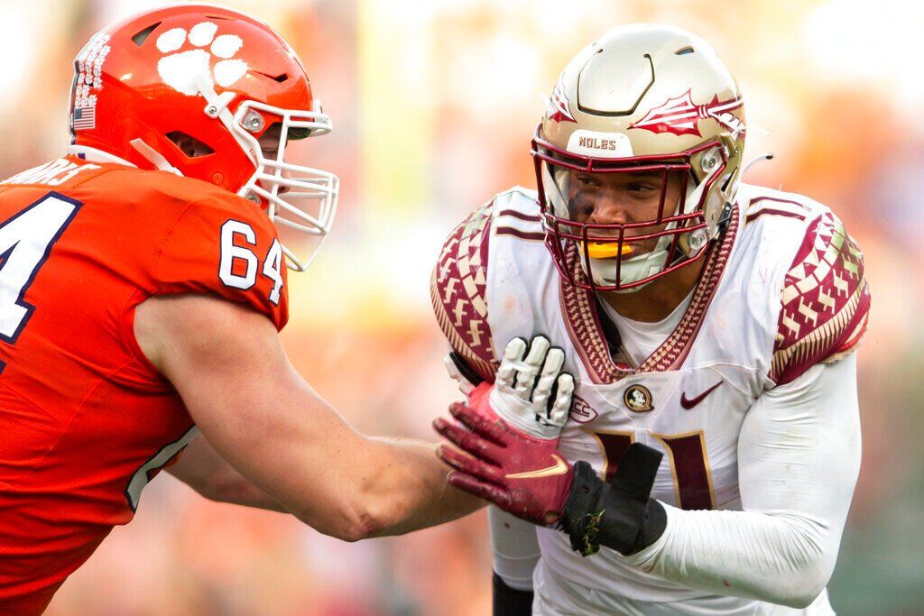 25. Jermaine Johnson, Edge, Florida St., Sr.
